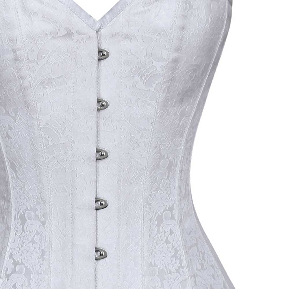 Attitude Corsets - Elodiron Overbust korset - Wit